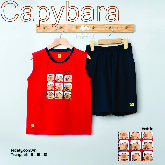 Bộ sát tay capybara Đỏ